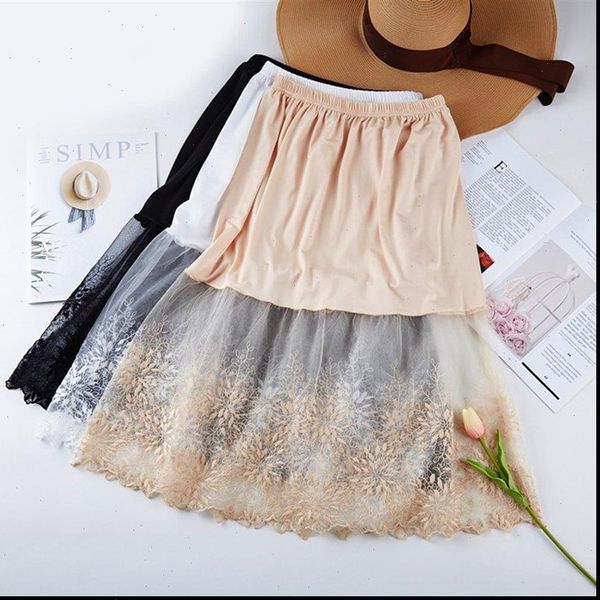 lace slip extender womens skirts knee length a line half extenders petticoat zjm9261, Black 
lace slip extender womens skirts knee length a line half extenders petticoat zjm9261, Black
