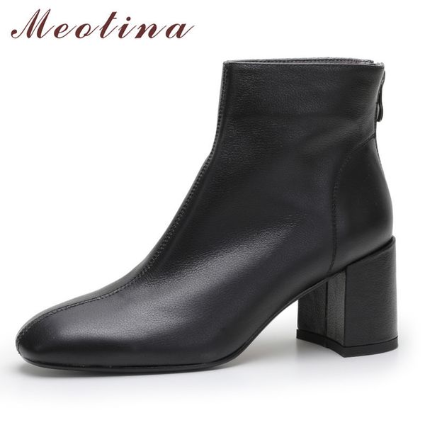 autumn winter boots women natural genuine leather thick high heel short zipper round toe shoes lady size 39 210517, Black
autumn winter boots women natural genuine leather thick high heel short zipper round toe shoes lady size 39 210517, Black