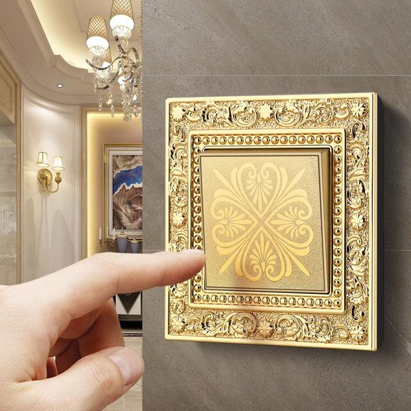 smart home control luxurious metal hand-polished button switch pattern engraving panel on the wall lighted light 1/2/3 gang 1/2 way
smart home control luxurious metal hand-polished button switch pattern engraving panel on the wall lighted light 1/2/3 gang 1/2 way