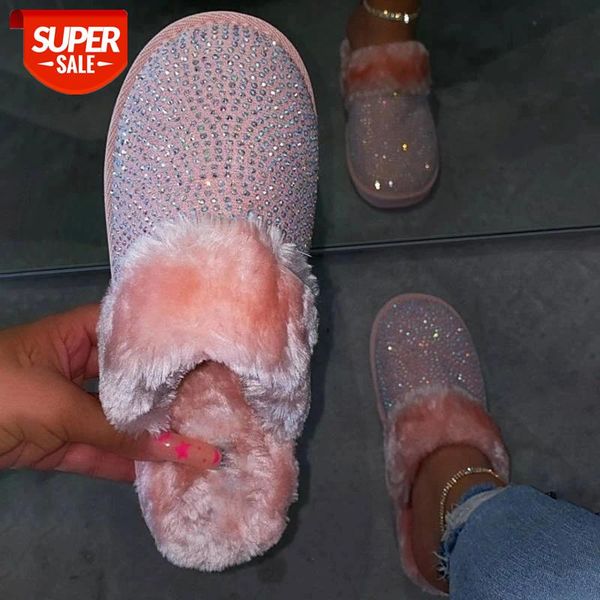 Winter Slippers Women Home Shoes Fur Slides Warm Furry Slippers Rhinestone Crystal Fur Indoor Bedroom Shoes Zapatilla Mujer #5n7Y, Black
Winter Slippers Women Home Shoes Fur Slides Warm Furry Slippers Rhinestone Crystal Fur Indoor Bedroom Shoes Zapatilla Mujer #5n7Y, Black