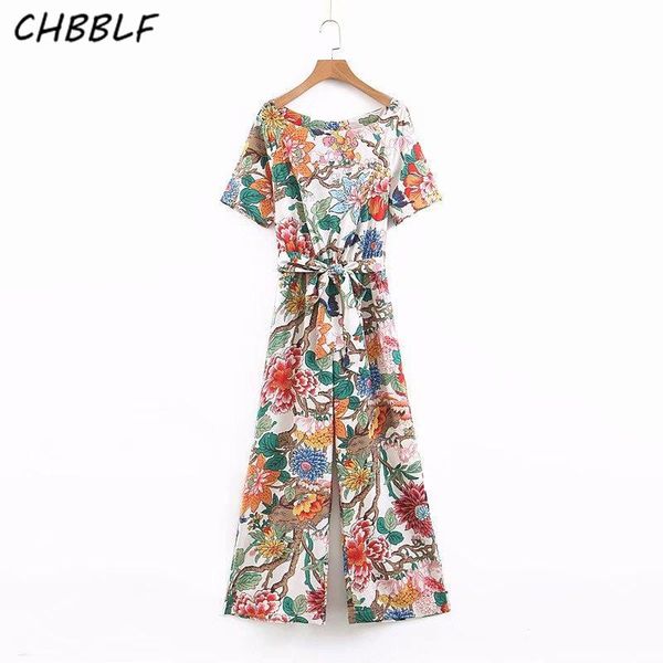 women's jumpsuits & rompers chbblf women elegant floral print sashes waist vintage overall casual female chic playsuits xsz2032, Black;white
women's jumpsuits & rompers chbblf women elegant floral print sashes waist vintage overall casual female chic playsuits xsz2032, Black;white