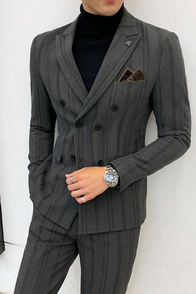 men's suits & blazers oimg casual suit three-piece striped double-breasted konishi fit youth wedding dress, White;black
men's suits & blazers oimg casual suit three-piece striped double-breasted konishi fit youth wedding dress, White;black
