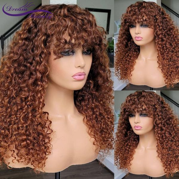 hair bulks 250% density ombre colored human full machine made curly with bangs brazilian for women, Black
hair bulks 250% density ombre colored human full machine made curly with bangs brazilian for women, Black