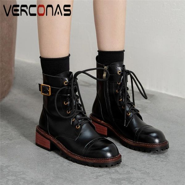 boots verconas casual women ankle genuine leather thick heels shoes woman autumn winter fashion cross-tied1, Black
boots verconas casual women ankle genuine leather thick heels shoes woman autumn winter fashion cross-tied1, Black