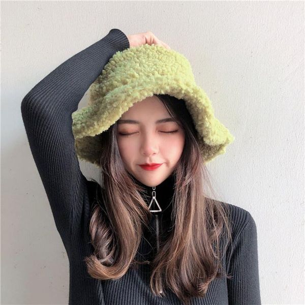 berets winter autumn thick warm soft lamb wool women bucket hat solid color female ladies flat beanie bonnet, Blue;gray
berets winter autumn thick warm soft lamb wool women bucket hat solid color female ladies flat beanie bonnet, Blue;gray