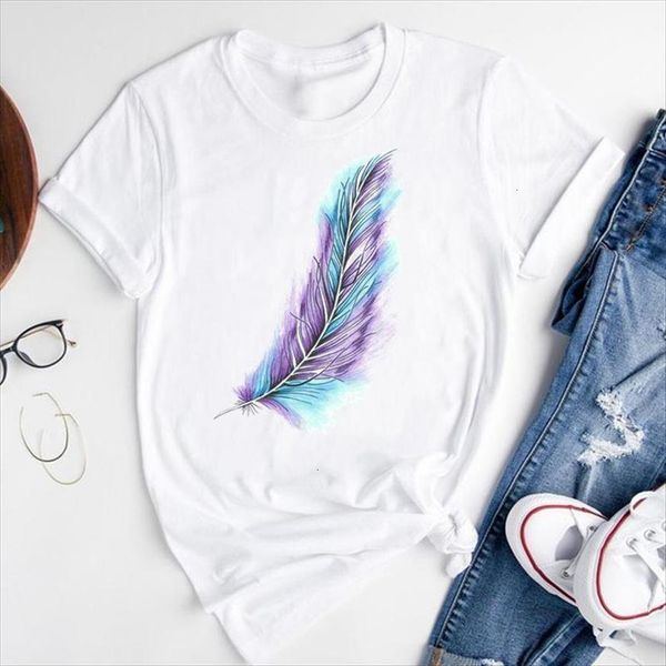 graphic cartoon feather watercolor womens t shirts lovely short sleeve summer fashion print female clothes tees shirt, White
graphic cartoon feather watercolor womens t shirts lovely short sleeve summer fashion print female clothes tees shirt, White