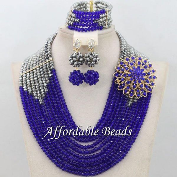 earrings & necklace gray royal blue bridal wedding jewelry set dubai gold handmade design wholesale abe137, Silver
earrings & necklace gray royal blue bridal wedding jewelry set dubai gold handmade design wholesale abe137, Silver