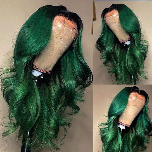 synthetic wigs long body wavy ombre green lace front wig natural middle part heat resistant hair for black women babyhair preplucked
synthetic wigs long body wavy ombre green lace front wig natural middle part heat resistant hair for black women babyhair preplucked