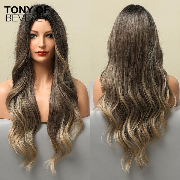 synthetic wigs long body wave black brown ombre hair middle part for afro women cosplay daily heat resistant natural
synthetic wigs long body wave black brown ombre hair middle part for afro women cosplay daily heat resistant natural