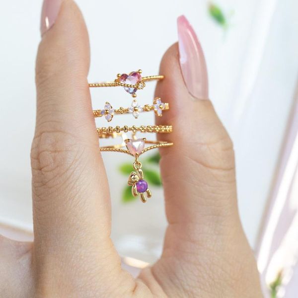 wedding rings fashion bear butterfly for women girls crystal zircon flower party finger aesthetic vintage jewelry gifts, Slivery;golden
wedding rings fashion bear butterfly for women girls crystal zircon flower party finger aesthetic vintage jewelry gifts, Slivery;golden