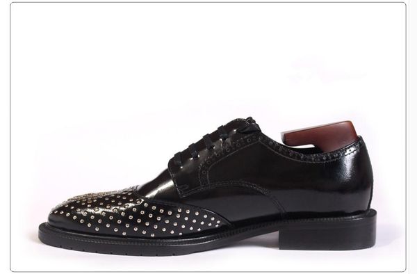 dress shoes autumn classical handmade lace up rivet black genuine leather casual men soild brogue
dress shoes autumn classical handmade lace up rivet black genuine leather casual men soild brogue