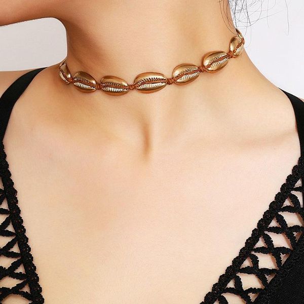 chokers 2021 gold silver metal sea shell necklace choker jewelry bohemian beach tassel chain punk women collar chocker, Golden;silver
chokers 2021 gold silver metal sea shell necklace choker jewelry bohemian beach tassel chain punk women collar chocker, Golden;silver