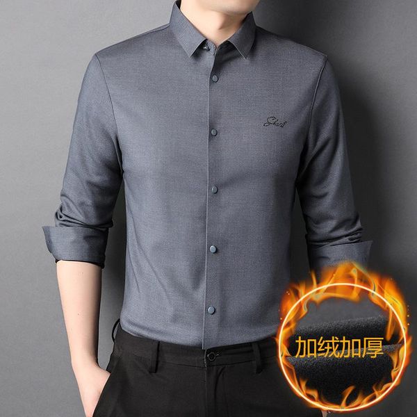 Men's Casual Shirts Winter Long-sleeved Shirt Middle-aged And Young Dad Suit Business Pure Color Plus Velvet Thick Warm, White;black
Men's Casual Shirts Winter Long-sleeved Shirt Middle-aged And Young Dad Suit Business Pure Color Plus Velvet Thick Warm, White;black