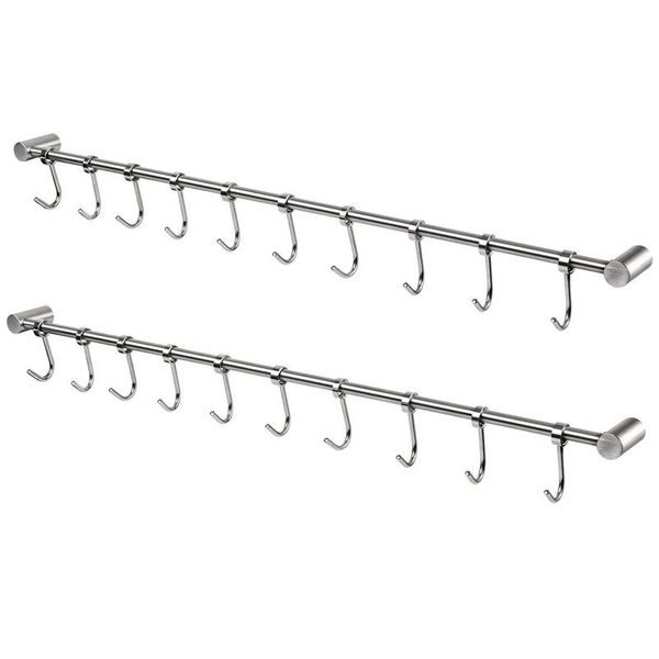 hooks & rails 2x kitchen rail rack wall mounted utensil hanging stainless steel hanger for tools 10 sliding
hooks & rails 2x kitchen rail rack wall mounted utensil hanging stainless steel hanger for tools 10 sliding