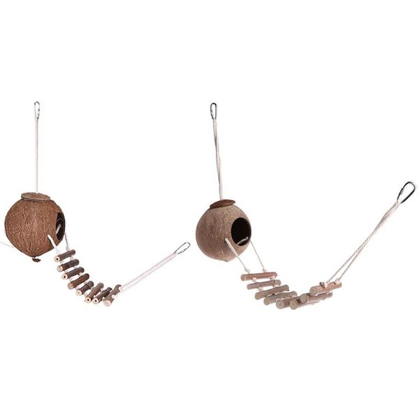 100% natural coconut husk hide with ladder for bird shell hideaway durable habitat cages
100% natural coconut husk hide with ladder for bird shell hideaway durable habitat cages