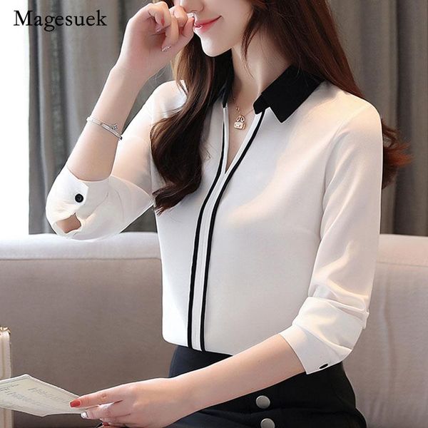 casual pullover 2021 autumn long sleeve solid blouse women v neck chiffon shirt chemisier femme 7201 50 women's blouses & shirts, White
casual pullover 2021 autumn long sleeve solid blouse women v neck chiffon shirt chemisier femme 7201 50 women's blouses & shirts, White