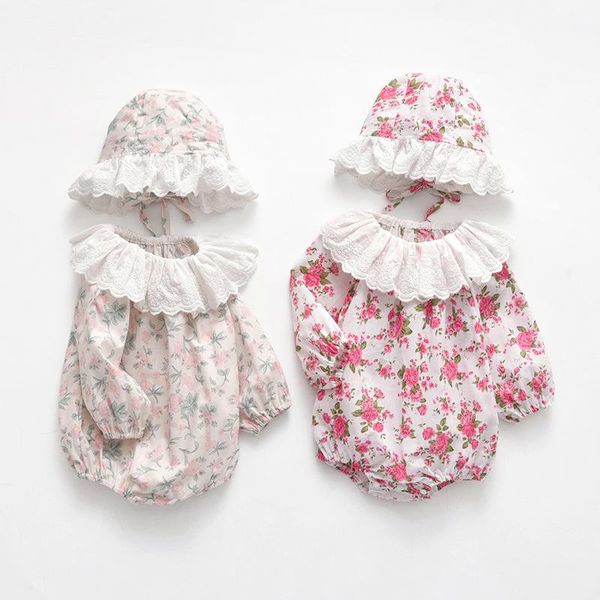 spring and autumn baby girls korean style sweet floral lace collar princess romper with hat jumpsuits, Blue
spring and autumn baby girls korean style sweet floral lace collar princess romper with hat jumpsuits, Blue
