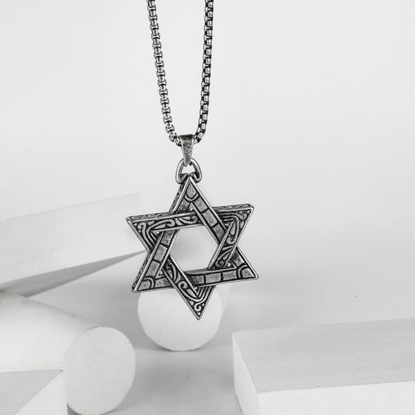 chao brand hexagonal star titanium steel pendant necklace for men and women, Silver
chao brand hexagonal star titanium steel pendant necklace for men and women, Silver