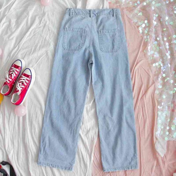harajuku fashion cotton women jeans high waist curled straight pants sweet cute puppy embroidery girl denim trousers, Blue
harajuku fashion cotton women jeans high waist curled straight pants sweet cute puppy embroidery girl denim trousers, Blue