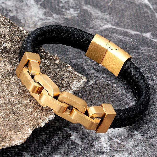 stainless steel men leather bracelet gold link punk hand accessories magnetic fashion wristband jewelry wholesale forfriend gift charm brace, Golden;silver
stainless steel men leather bracelet gold link punk hand accessories magnetic fashion wristband jewelry wholesale forfriend gift charm brace, Golden;silver