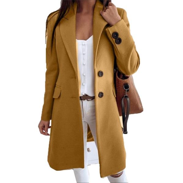women's wool & blends winter woolen coat women 2021 autumn pink yellow gray long jacket fashion plus size loose female gh875, Black
women's wool & blends winter woolen coat women 2021 autumn pink yellow gray long jacket fashion plus size loose female gh875, Black