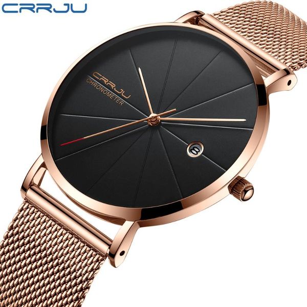 wristwatches crrju clock men fashion business watches arrival simple style date quartz wristwatch mesh band montre homme, Slivery;brown
wristwatches crrju clock men fashion business watches arrival simple style date quartz wristwatch mesh band montre homme, Slivery;brown
