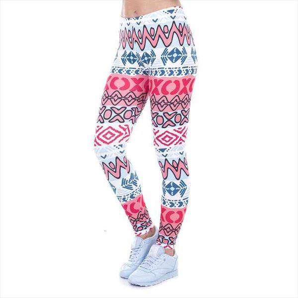 high waist legging creative leggins african aztec legins printed women leggings women pants, Black