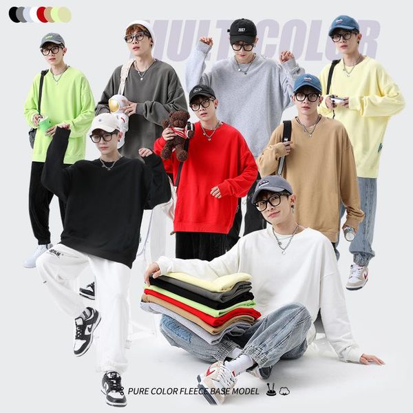 men's hoodies & sweatshirts 2021 autumn simple solid color loose plus size round neck sweater casual all-match lazy style men sports, Black
men's hoodies & sweatshirts 2021 autumn simple solid color loose plus size round neck sweater casual all-match lazy style men sports, Black