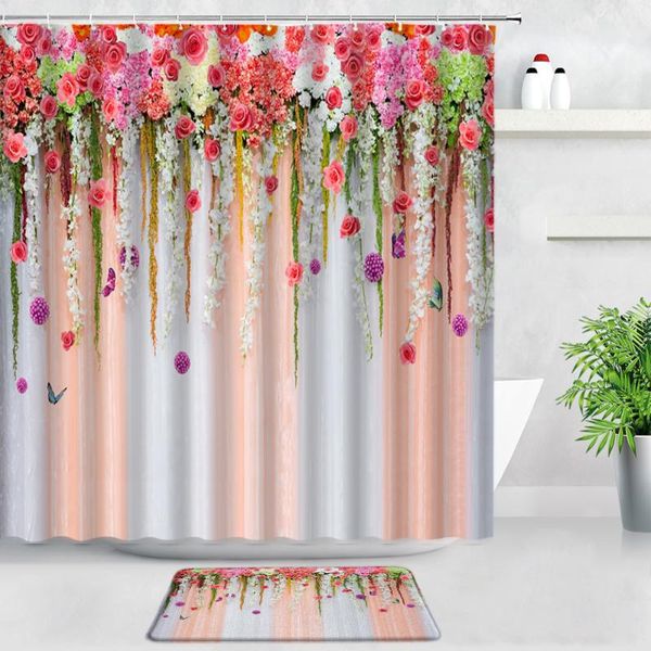 shower curtains 2pcs rose flowers bath mats set butterfly floral home backdrop wall decor bathroom carpet door pad non-slip rugs
shower curtains 2pcs rose flowers bath mats set butterfly floral home backdrop wall decor bathroom carpet door pad non-slip rugs