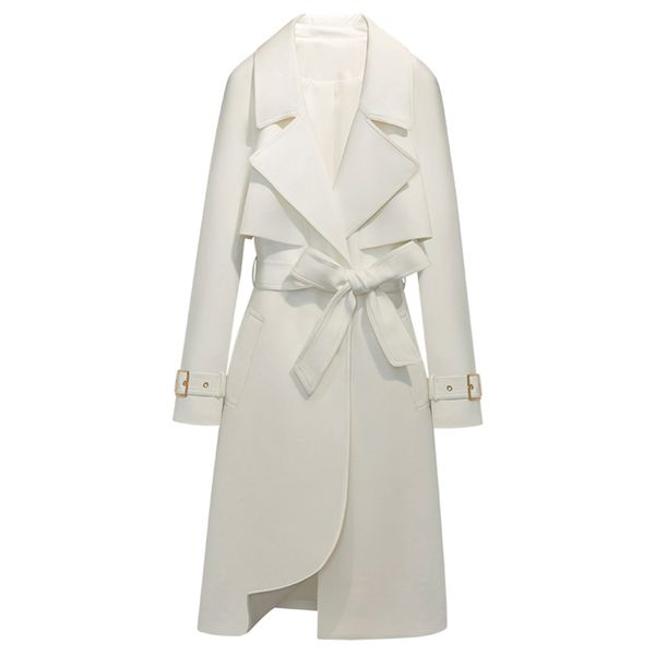spring windbreaker autumn trench coat women adjustable waist slim solid black coat white long trench coats female outerwear, Tan;black
spring windbreaker autumn trench coat women adjustable waist slim solid black coat white long trench coats female outerwear, Tan;black