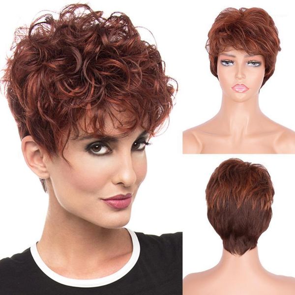 artificial woman wig short curly hair high temperature resistant brown suitable for all kinds of gatherings synthetic wigs1, Black
artificial woman wig short curly hair high temperature resistant brown suitable for all kinds of gatherings synthetic wigs1, Black