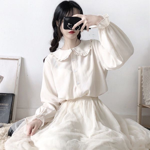 dress japanese peter pan female apricot blouse white collar loli jk victorian shirt preppy girl style nuew, Black;gray
dress japanese peter pan female apricot blouse white collar loli jk victorian shirt preppy girl style nuew, Black;gray