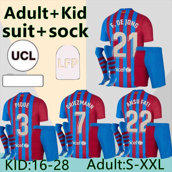 22 21 soccer jersey men kit + socks 2021 2022 messi ansu fati camiseta futbol griezmann de jong kun aguero maillots foot thailand, Black
22 21 soccer jersey men kit + socks 2021 2022 messi ansu fati camiseta futbol griezmann de jong kun aguero maillots foot thailand, Black