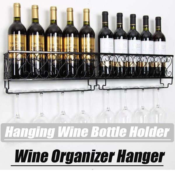 hooks & rails hanging wine bottle holder rack support for champagne goblet glass metal wall decor shelf organizer hanger
hooks & rails hanging wine bottle holder rack support for champagne goblet glass metal wall decor shelf organizer hanger