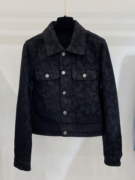 women's jackets 2021 autumn fashion black leopard pattern denim jacket women lapel long sleeve buttons street casual jean coat, Black;brown
women's jackets 2021 autumn fashion black leopard pattern denim jacket women lapel long sleeve buttons street casual jean coat, Black;brown