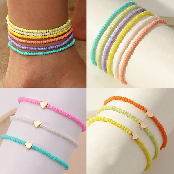 link, chain 6pcs/hand wear colorful beads small fresh multicolor bohemian ethnic beach holiday style beaded love anklet bracelet, Black
link, chain 6pcs/hand wear colorful beads small fresh multicolor bohemian ethnic beach holiday style beaded love anklet bracelet, Black