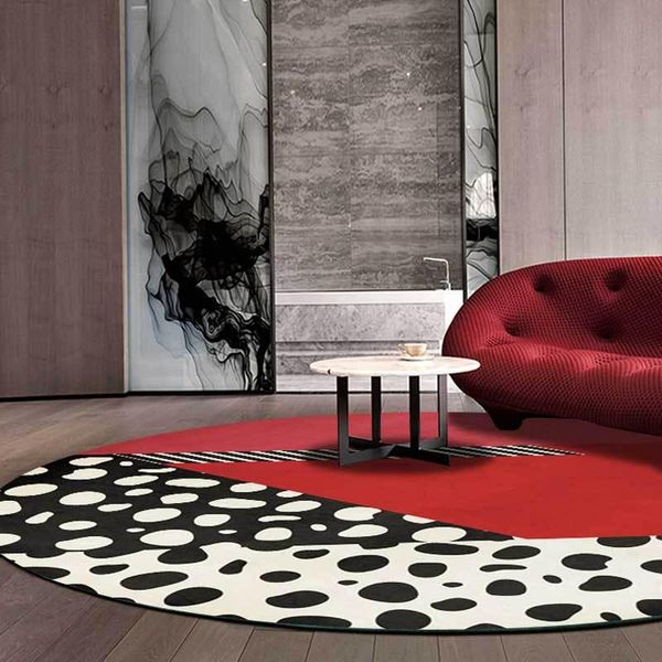 carpets fashionable modern simple black and white spotted red living room bedroom basket chair round mat carpet
carpets fashionable modern simple black and white spotted red living room bedroom basket chair round mat carpet
