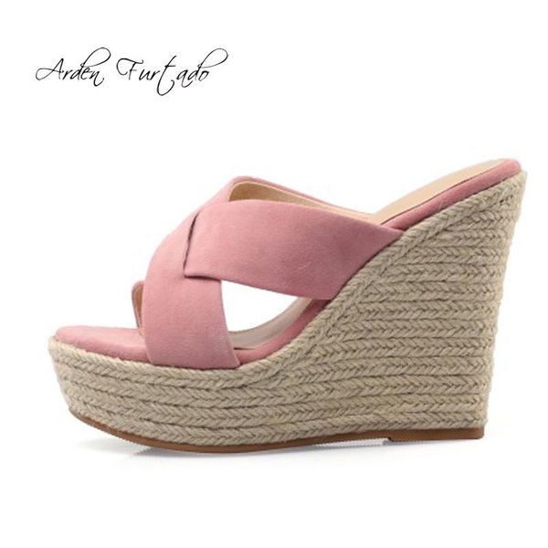 slippers arden furtado summer 2021 fashion women's shoes straw wedges waterproof casual concise comfortable pink brown slides, Black
slippers arden furtado summer 2021 fashion women's shoes straw wedges waterproof casual concise comfortable pink brown slides, Black