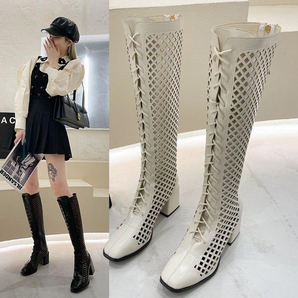 boots women 2021 spring and autumn mesh hollow long tube fashion wild thick with tide, Black
boots women 2021 spring and autumn mesh hollow long tube fashion wild thick with tide, Black