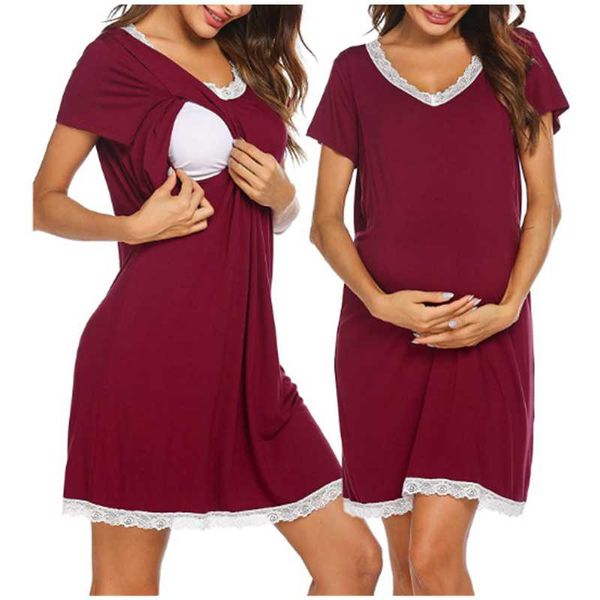 maternity dresses breastfeeding clothes 2021 summer short sleeve nursing for pregnancy womens lace dress premama clothing d004, White
maternity dresses breastfeeding clothes 2021 summer short sleeve nursing for pregnancy womens lace dress premama clothing d004, White