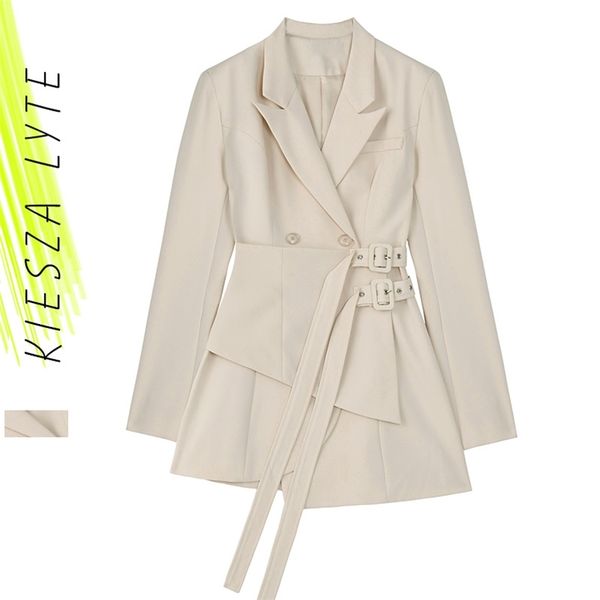women irregular bandage spliced blazer lapel long sleeve loose fit jacket fashion spring autumn suit blazer coat 210608, White;black
women irregular bandage spliced blazer lapel long sleeve loose fit jacket fashion spring autumn suit blazer coat 210608, White;black