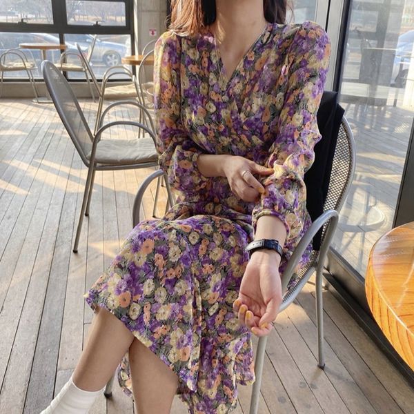 2021 elegant spring summer dress for women chic v-neck floral high waist female dress purple chiffon vestidos femme, Black;gray
2021 elegant spring summer dress for women chic v-neck floral high waist female dress purple chiffon vestidos femme, Black;gray