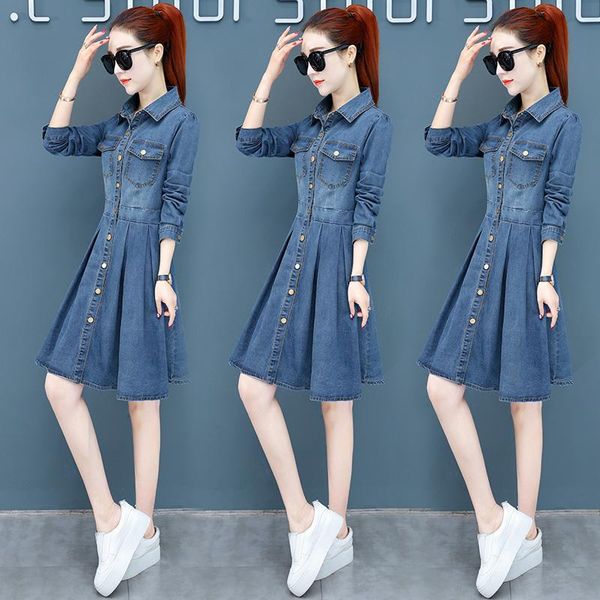 casual dresses fall fashion women's small fragrance wind denim dress spring temperament slim ladies wild high quality, Black;gray
casual dresses fall fashion women's small fragrance wind denim dress spring temperament slim ladies wild high quality, Black;gray