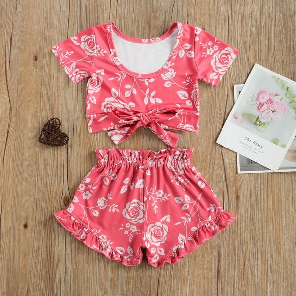 clothing sets 2pcs infant flower/fruit print girls short sleeve round neck bowknot t-shirt+ruffle shorts summer outfit for 1-5y toddler, White
clothing sets 2pcs infant flower/fruit print girls short sleeve round neck bowknot t-shirt+ruffle shorts summer outfit for 1-5y toddler, White