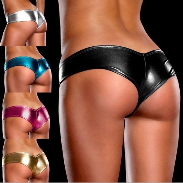 lingerie panties for women underwear solid flashing opaque patent imitation leather panty shining g-stringi, Black;pink
lingerie panties for women underwear solid flashing opaque patent imitation leather panty shining g-stringi, Black;pink