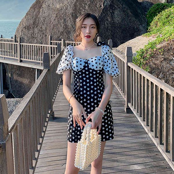 dress arrival fashion summer mini-casual girlie puff-o-square with no black back beach as vacation, Black;gray
dress arrival fashion summer mini-casual girlie puff-o-square with no black back beach as vacation, Black;gray