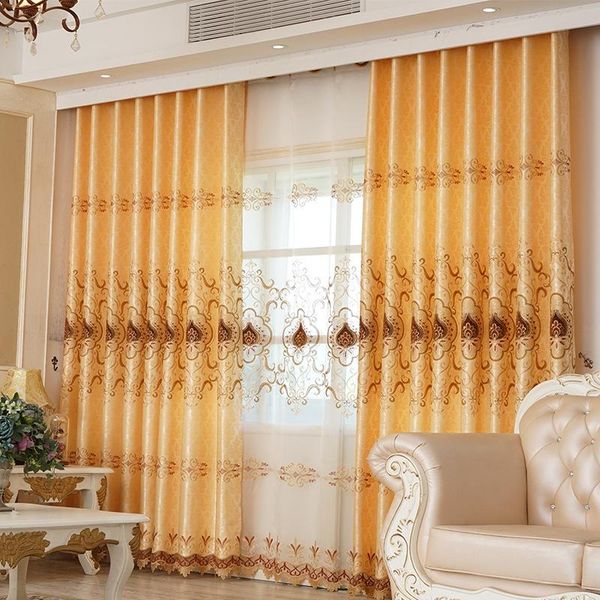 european simple style water soluble embroidery curtain thickened jacquard blackout curtains for bedroom living room & drapes
european simple style water soluble embroidery curtain thickened jacquard blackout curtains for bedroom living room & drapes