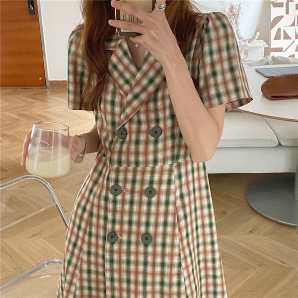 casual dresses snordic women summer short sleeve green plaid mini blazer dress double breasted slim waist a-line z950, Black;gray
casual dresses snordic women summer short sleeve green plaid mini blazer dress double breasted slim waist a-line z950, Black;gray
