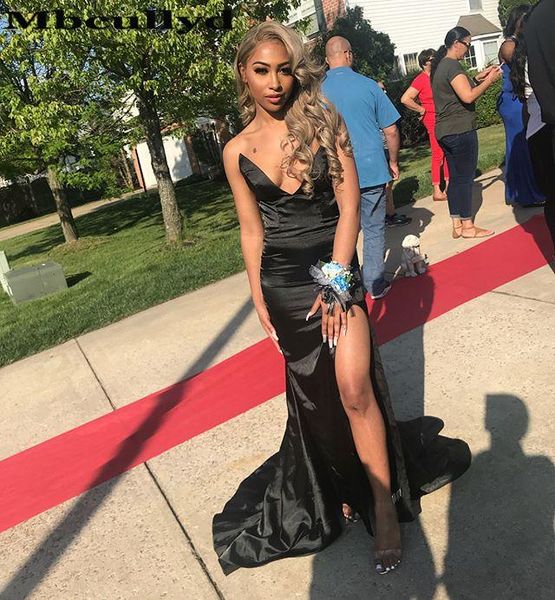 party dresses mbcullyd deep v-neck long black prom 2021 with slit formal mermaid dress for graduation plus size, White;black
party dresses mbcullyd deep v-neck long black prom 2021 with slit formal mermaid dress for graduation plus size, White;black