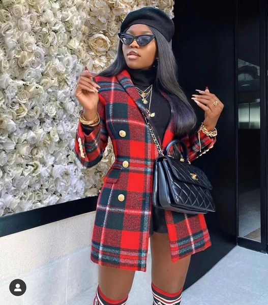 women's suits & blazers winter fashion coat ladies office plaid red slim double breasted v-neck women n4as, White;black
women's suits & blazers winter fashion coat ladies office plaid red slim double breasted v-neck women n4as, White;black